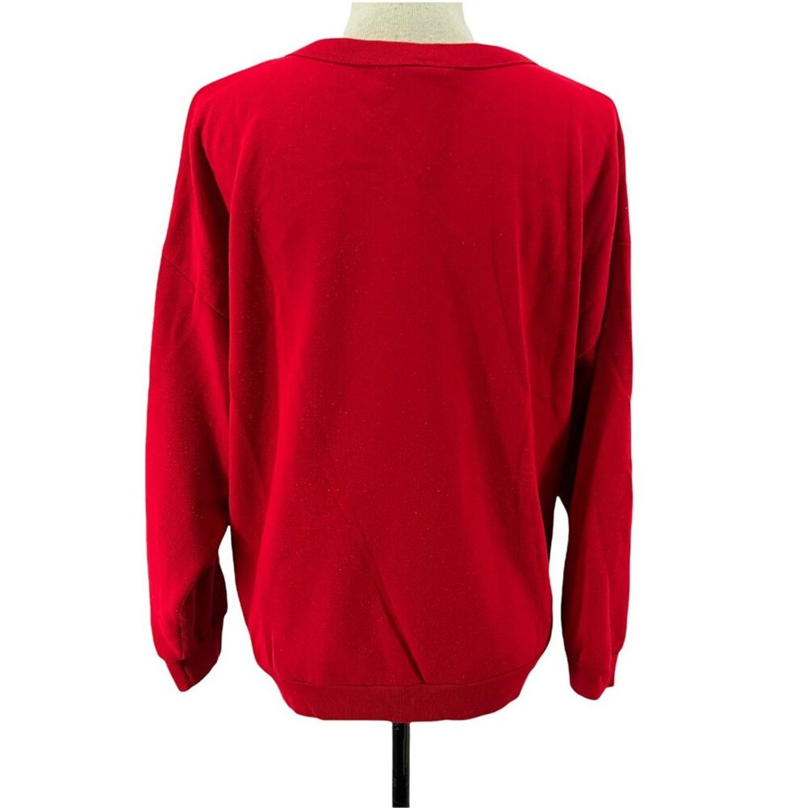 Vintage Vintage 90s Varsity Ugly Christmas Sweatshirt Santa Snowman Size L / US 10 / IT 46 - 6 Thumbnail