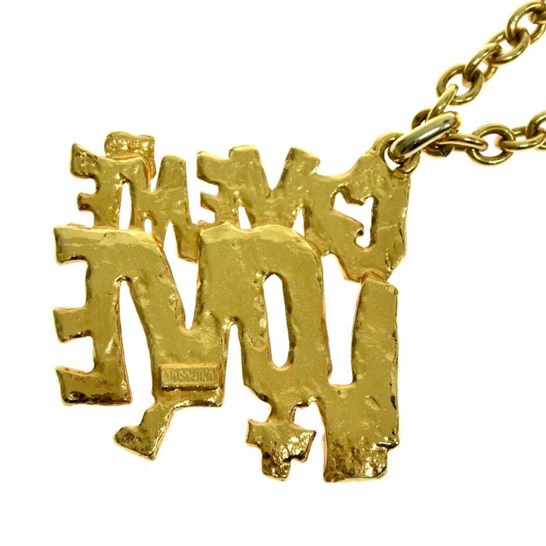 Moschino Vintage Moschino golden chain necklace with Give Me Love top Size ONE SIZE - 4 Thumbnail