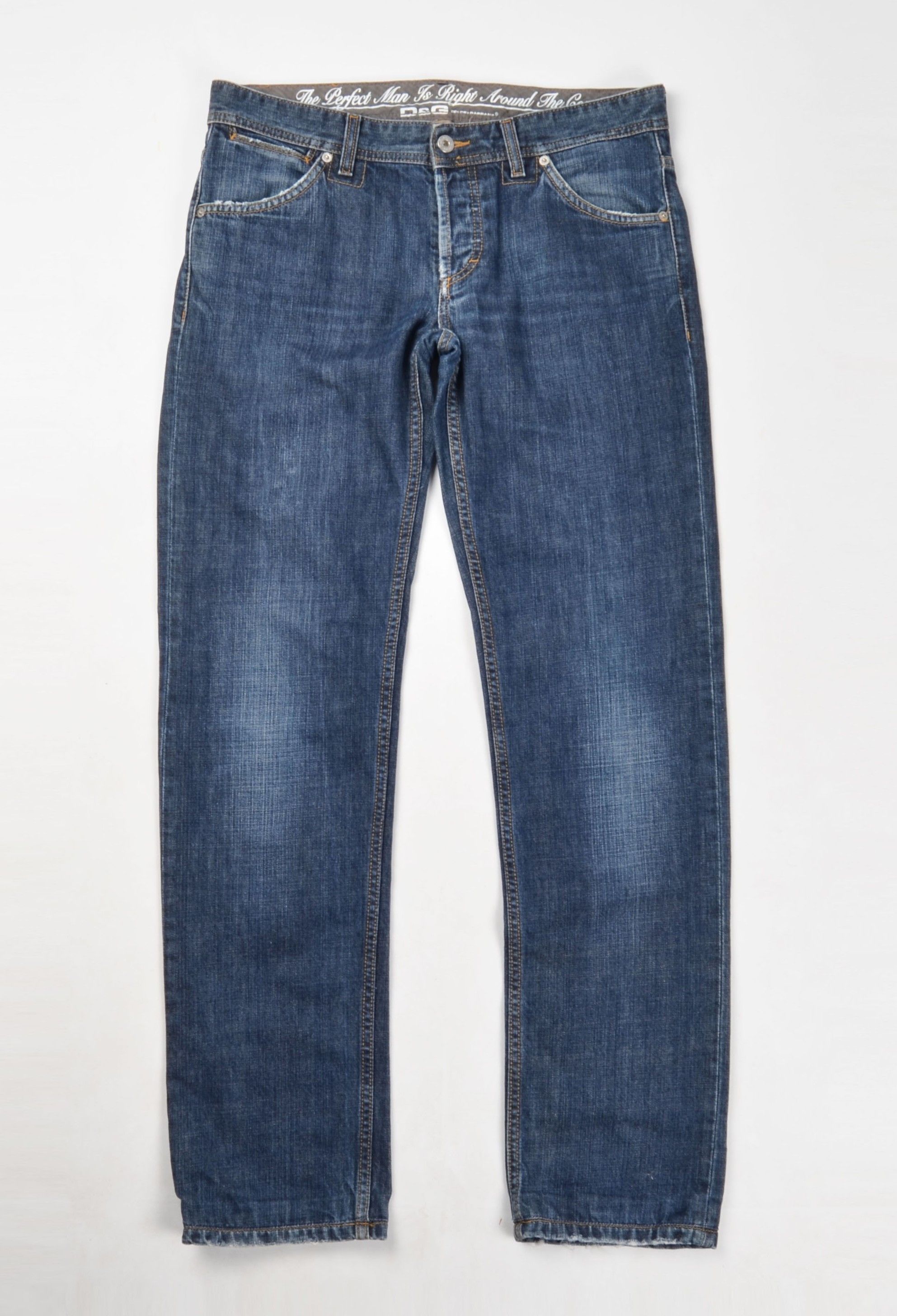 Dolce & Gabbana Dolce & Gabbana Power Vintage Distressed Straight Leg Jeans Size US 34 / EU 50 - 1 Thumbnail