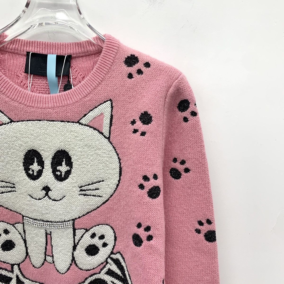 Philipp Plein Philipp Plein Cat Intarsia Long Sleeve Knit Sweater K26WX Size S / US 4 / IT 40 - 3 Thumbnail