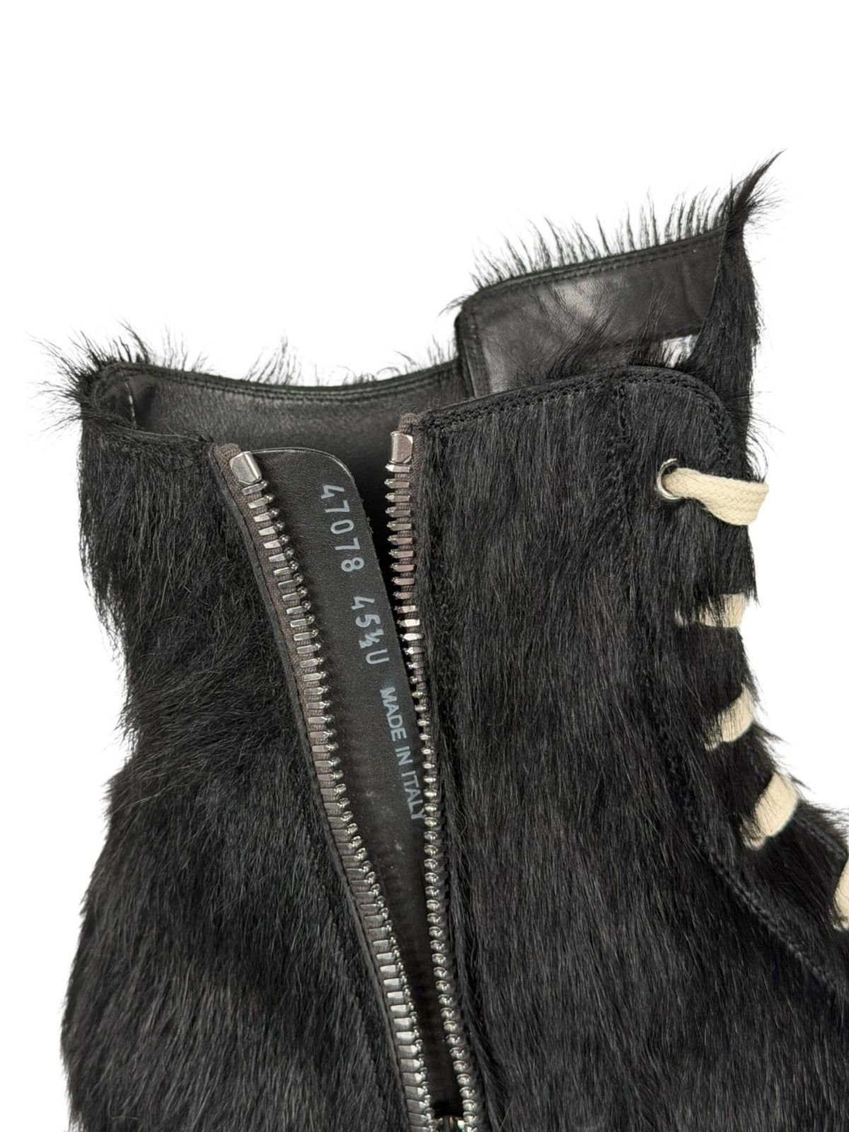 Rick Owens Rick Owens Black Calf Pony Hair Mainline Ramones Size US 12.5 / EU 45-46 - 8 Thumbnail