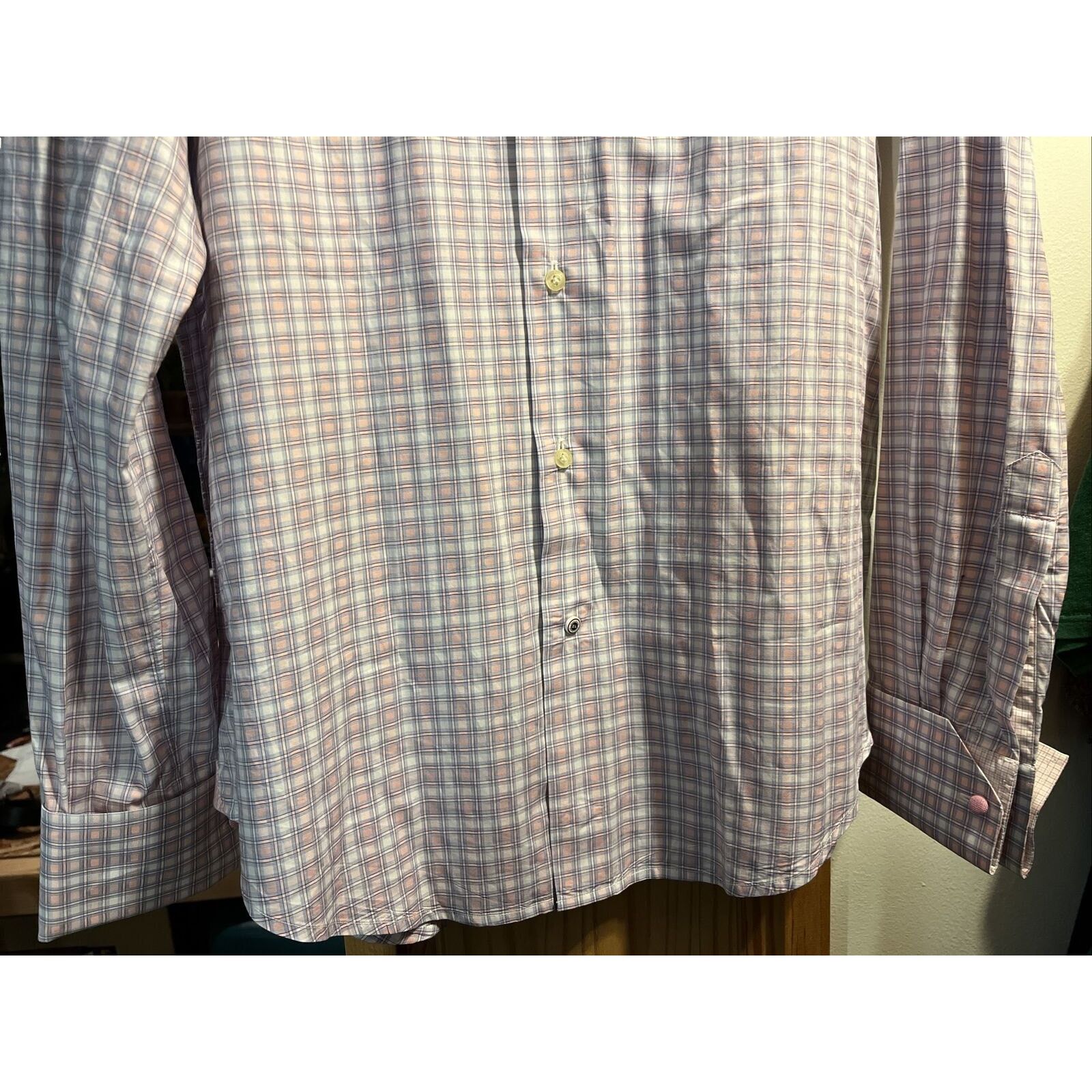Robert Graham Robert Graham Men’s M 15.5 39 Pink Check Button Cotton Shirt Size US M / EU 48-50 / 2 - 3 Thumbnail