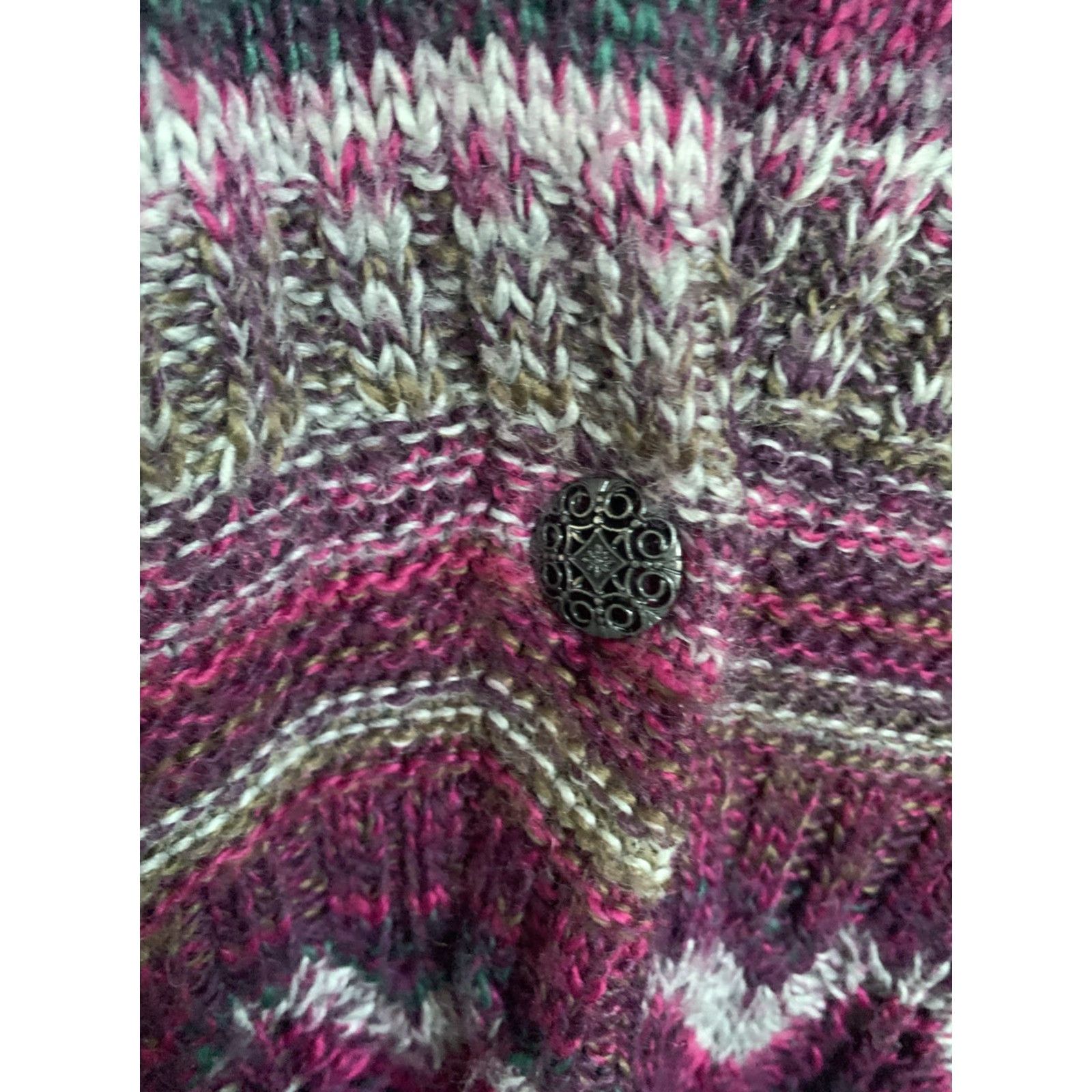 J. Jill J. Jill Cardigan Wool Blend Button Closure Knit Sweater XL Women Multicolor Purple Teal Long Sleeve Size XL / US 12-14 / IT 48-50 - 2 Thumbnail