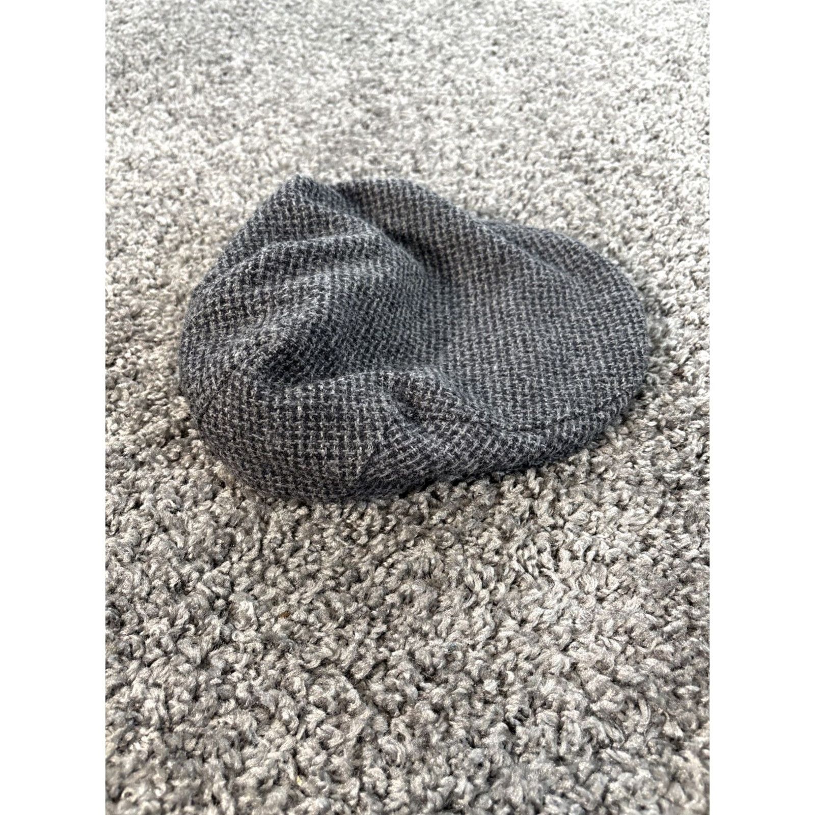 Stetson VINTAGE Stetson Wool Newsboy Hat Mens 7-7 1/2 Cabby Cap Gray Herringbone 90s Black Wool Newsboy Cap Mens Size ONE SIZE - 2 Thumbnail