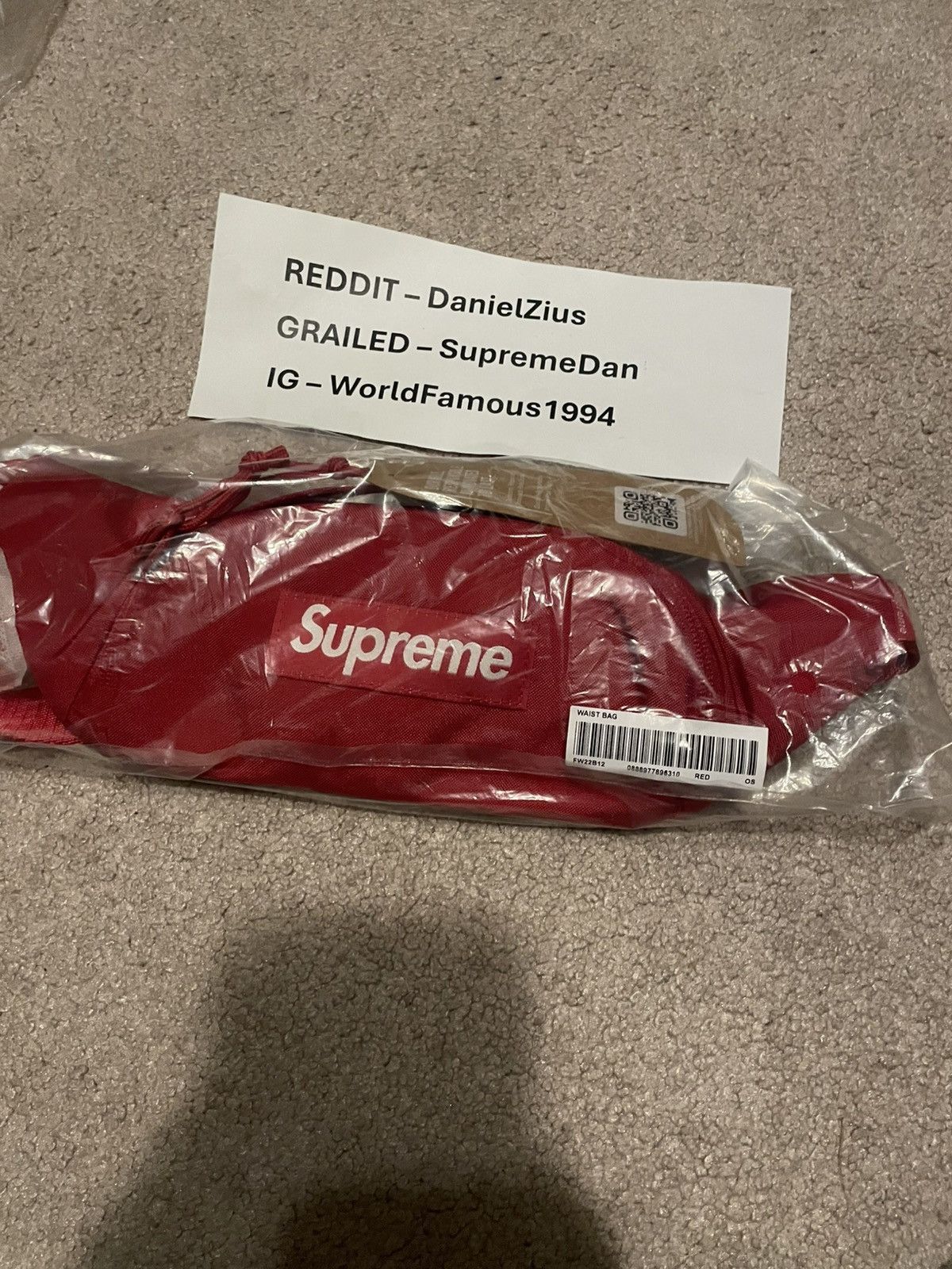 Supreme Supreme Small Waist Bag 'Red' Size ONE SIZE - 3 Thumbnail