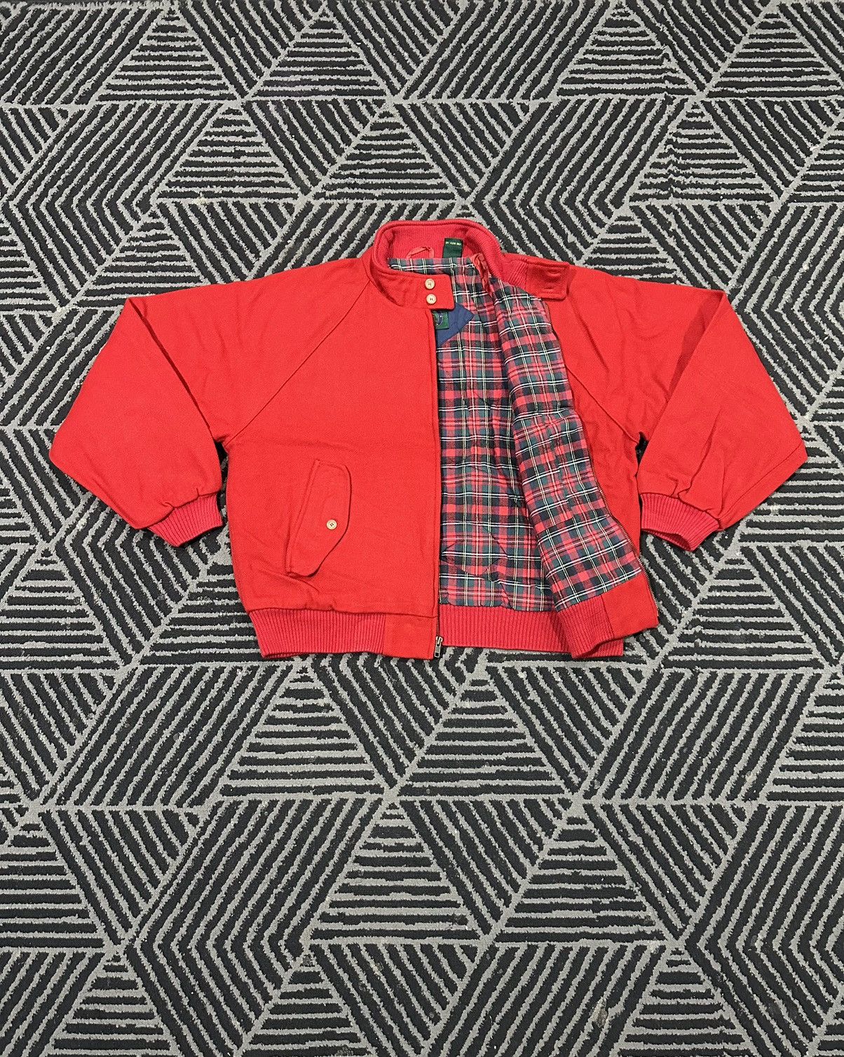 Vintage CLUB ROOM Tartan Plaid Lined Multipocket Jacket