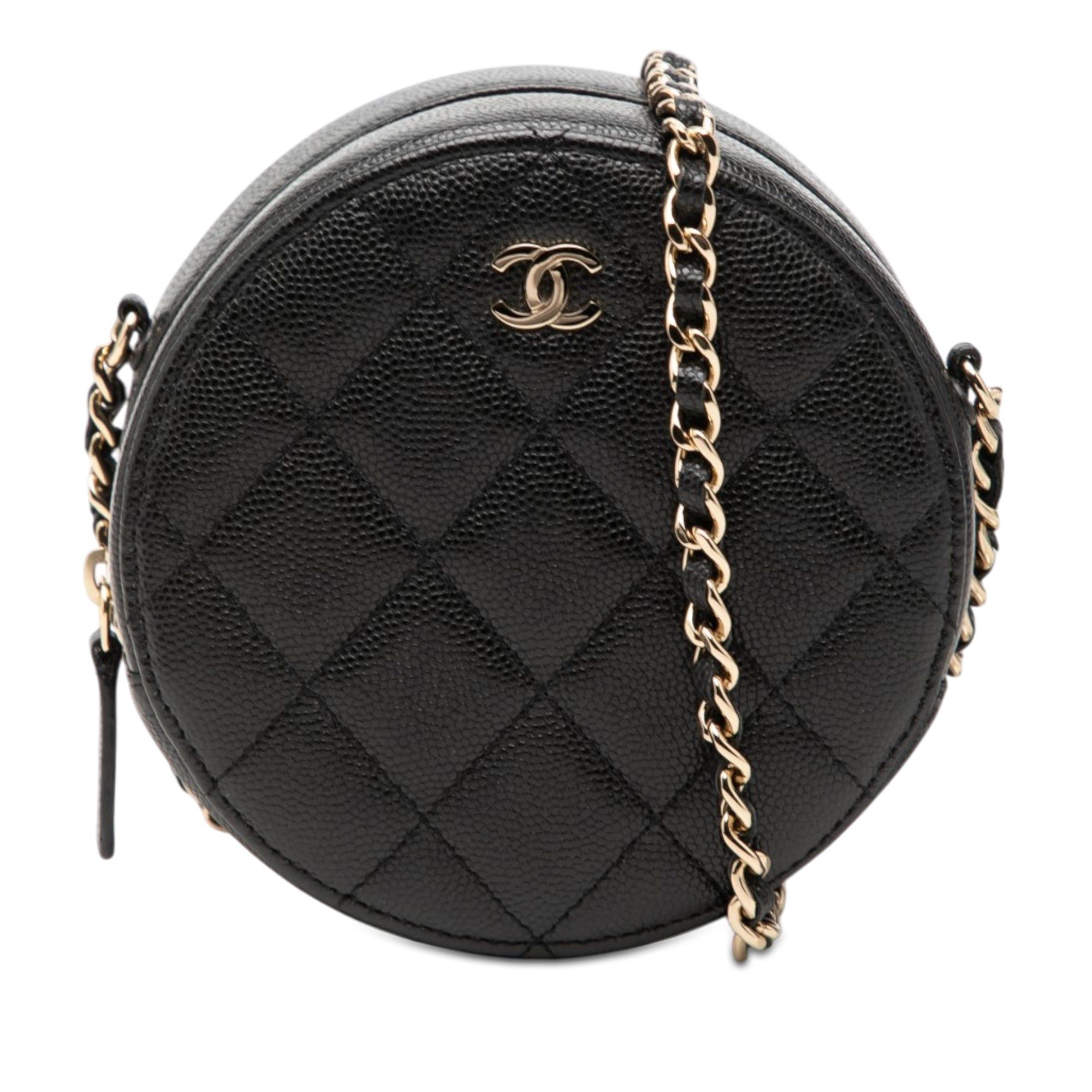 Chanel CC Quilted Caviar Round Clutch With Chain Size ONE SIZE - 1 Thumbnail