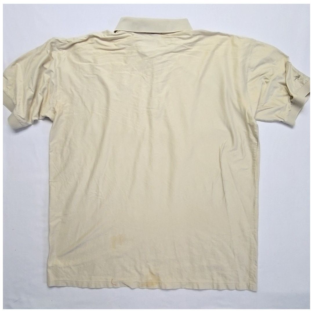 Antigua Vintage Antigua Bedrock Golf Polo Embroidered Beige XXL Size US XXL / EU 58 / 5 - 7 Thumbnail