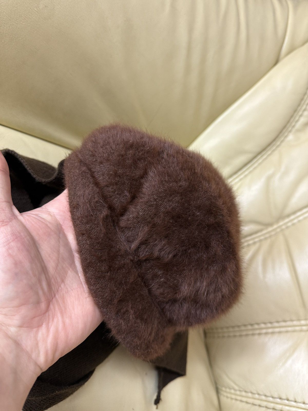 Kangol Vintage Brown Kangol Fur Hat With Scarf Size ONE SIZE - 9 Thumbnail