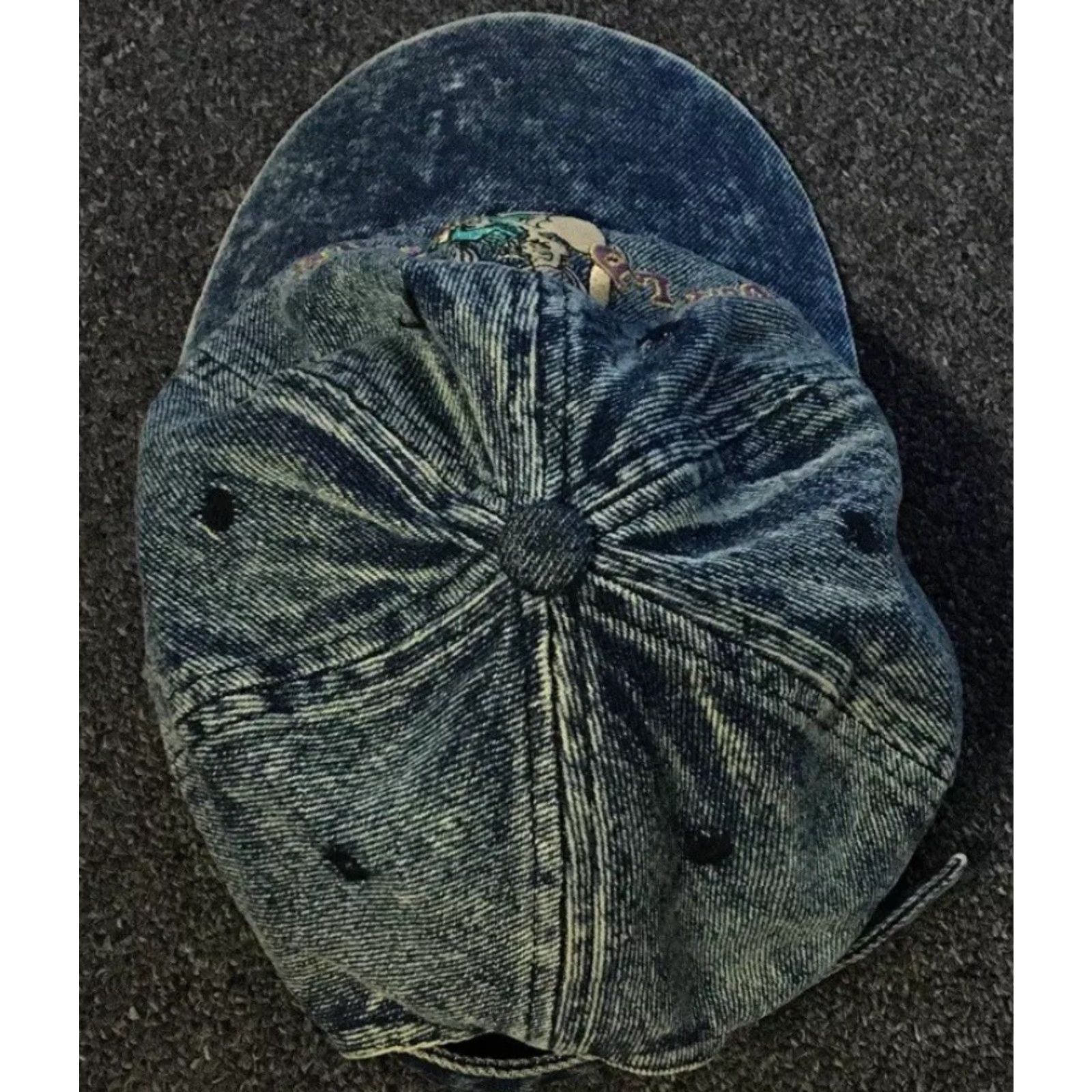 Vintage VINTAGE 90s Wild Hare Hat Denim Blue Adjustable Baseball Cap Mens Grunge Bar Skate Drunk Rabbit Faded Strapback Shirt Hat? Size US 35 - 3 Thumbnail