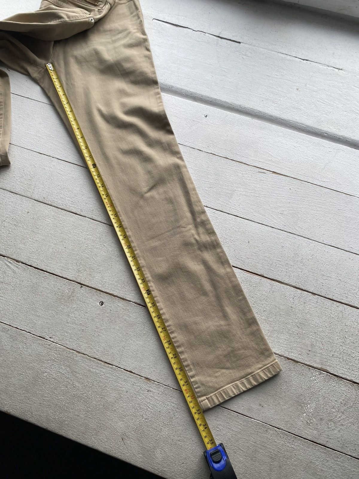 Armani Retro Luxury 90s AJ Armani Jeans Thommer Slim Beige Pants Size US 31 - 17 Thumbnail