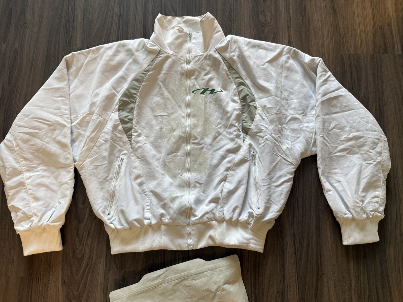HIDDEN HIDDEN.NY Nylon Jacket White Green Past Present Future - L Size US L / EU 52-54 / 3 - 1 Thumbnail