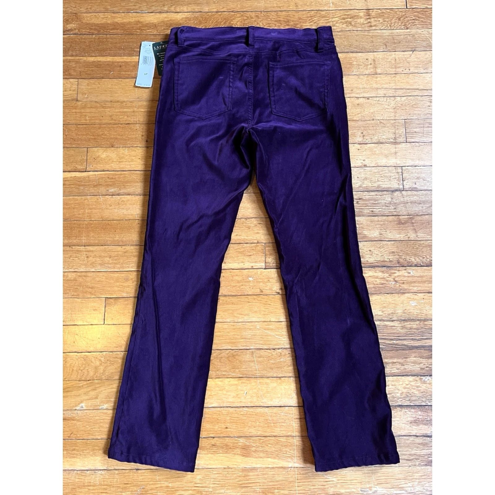 Ralph Lauren Lauren Ralph Lauren Velvet Pants Chino Women's 6P Petite Plum Purple Pants Chino Velvet Women’s 6P Purple Bohemian Preppy Style Size 28" / US 6 / IT 42 - 6 Thumbnail