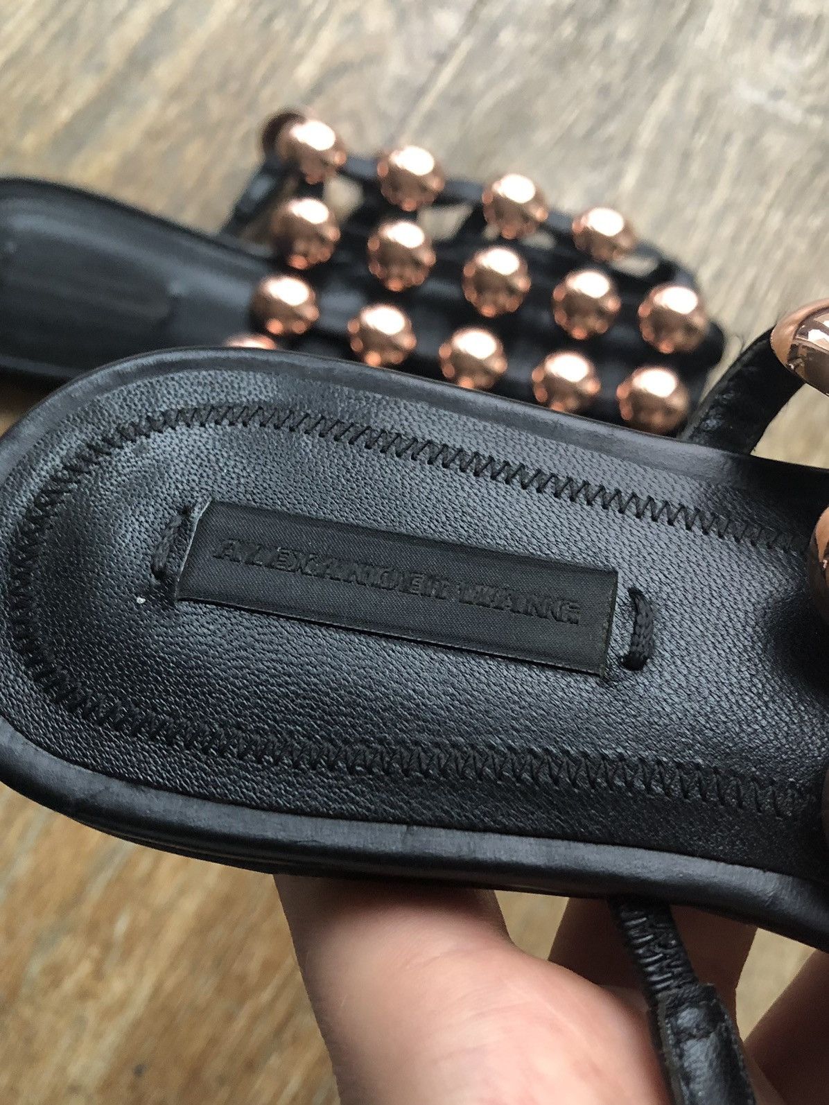 Alexander Wang ALEXANDER WANG AMELIA STUDDED LATTICE SLIDES FLAT SLIP SHOES Size US 4.5 / IT 34.5 - 3 Thumbnail