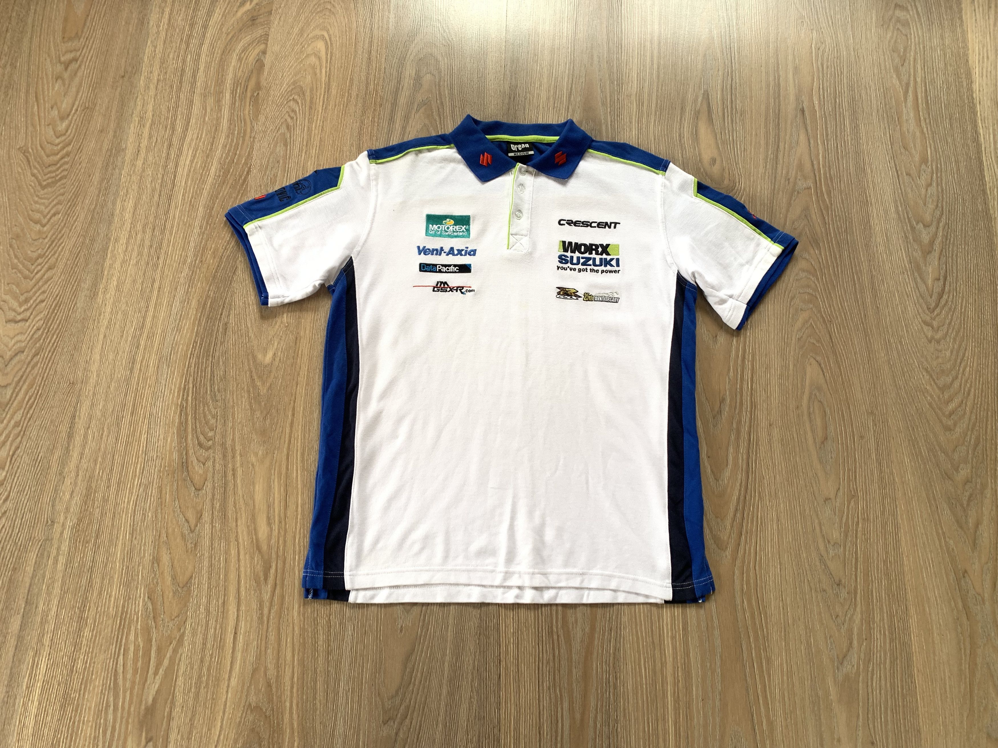 Vintage Vintage Suzuki Racing Worx Crescent Cotton Team Polo T Shirt Size US M / EU 48-50 / 2 - 12 Thumbnail