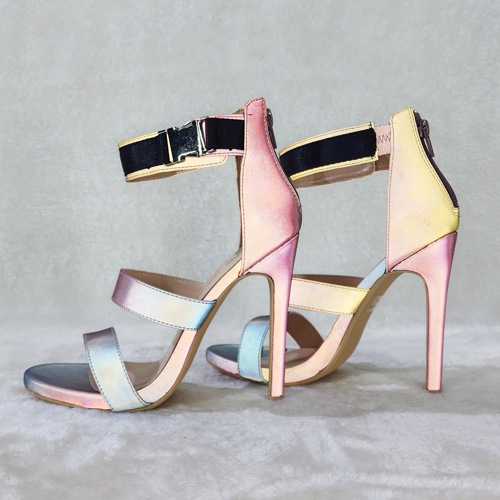 Other Festive Colorful Reflective Triple Strap Mini Platform High Size US 9 / IT 39 - 7 Thumbnail
