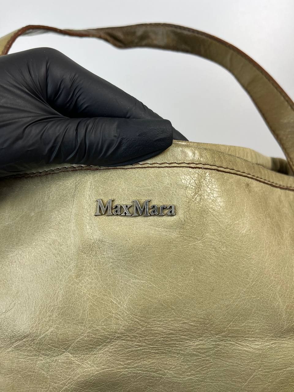 Max Mara Max Mara Leather Shoulder Bag Beige Made In Italy Womens Size ONE SIZE - 2 Thumbnail