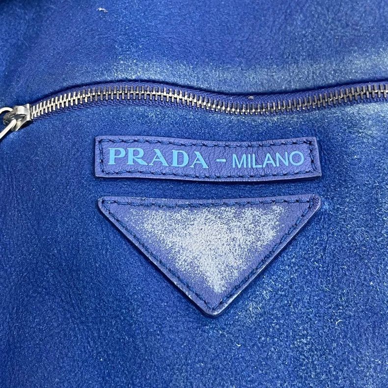 Prada Prada Blue triangle label teddy fur leather made old fur co Size US XXS / EU 40 - 7 Thumbnail