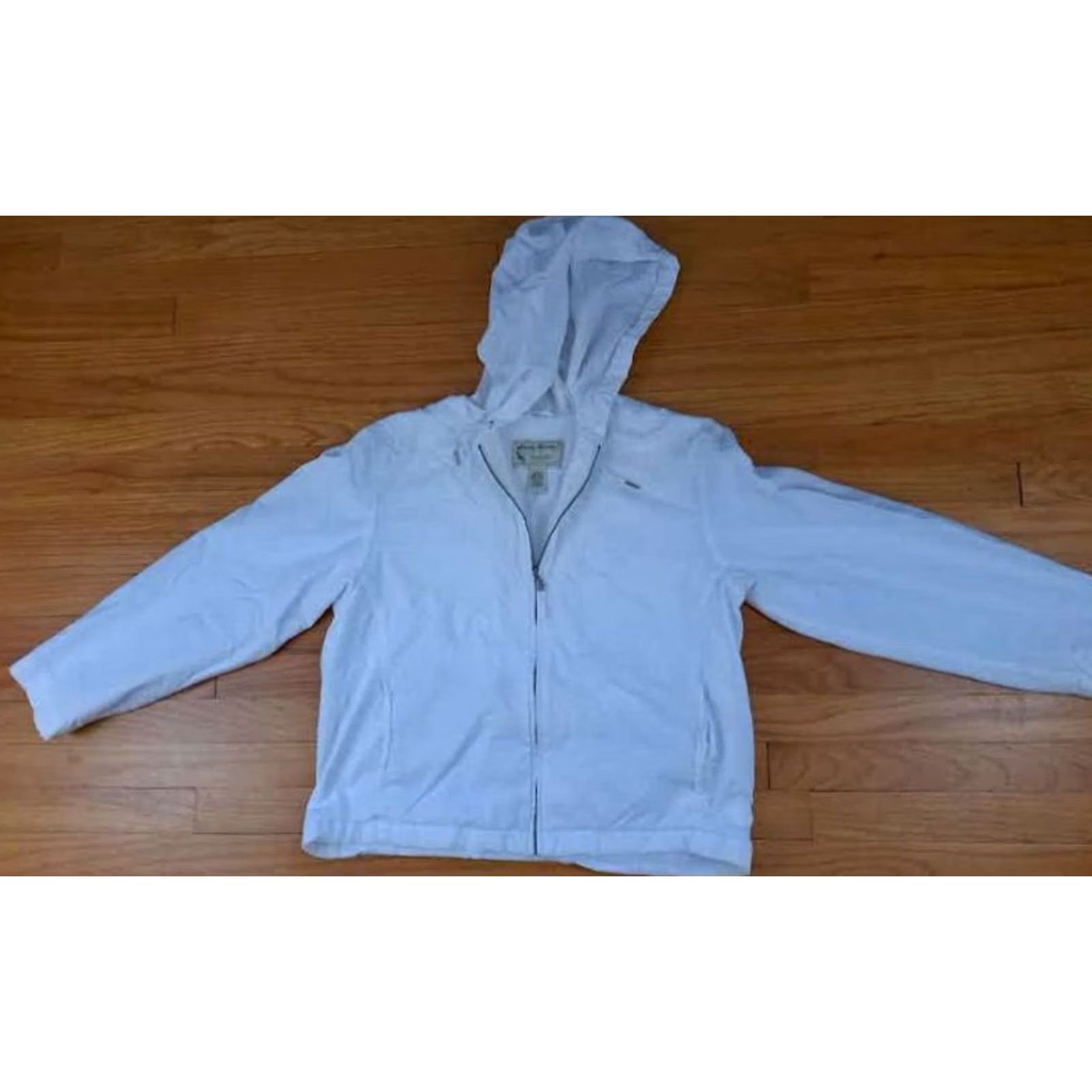 Eddie Bauer Eddie Bauer Woman Full Zip Hoodie Canvas 100% Cotton White L Regular Jacket Beach Hoodie Men/Women Size L / US 10 / IT 46 - 2 Thumbnail