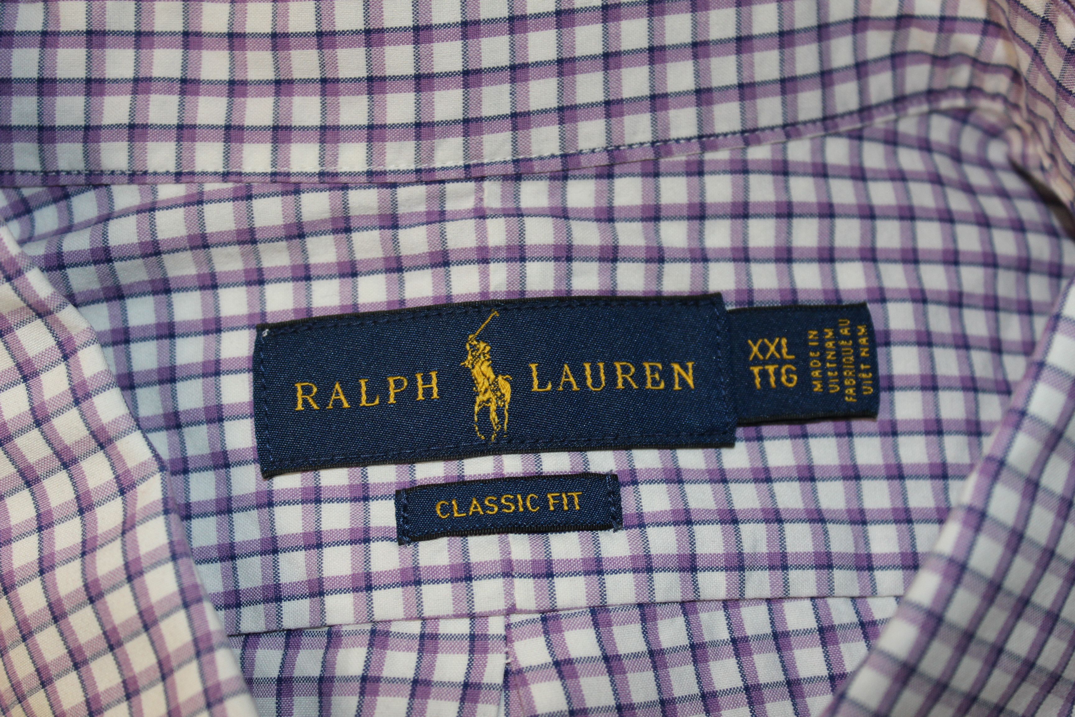 Polo Ralph Lauren RALPH LAUREN Long Sleeve Purple Check Shirt Size 2XL Size US XXL / EU 58 / 5 - 8 Thumbnail