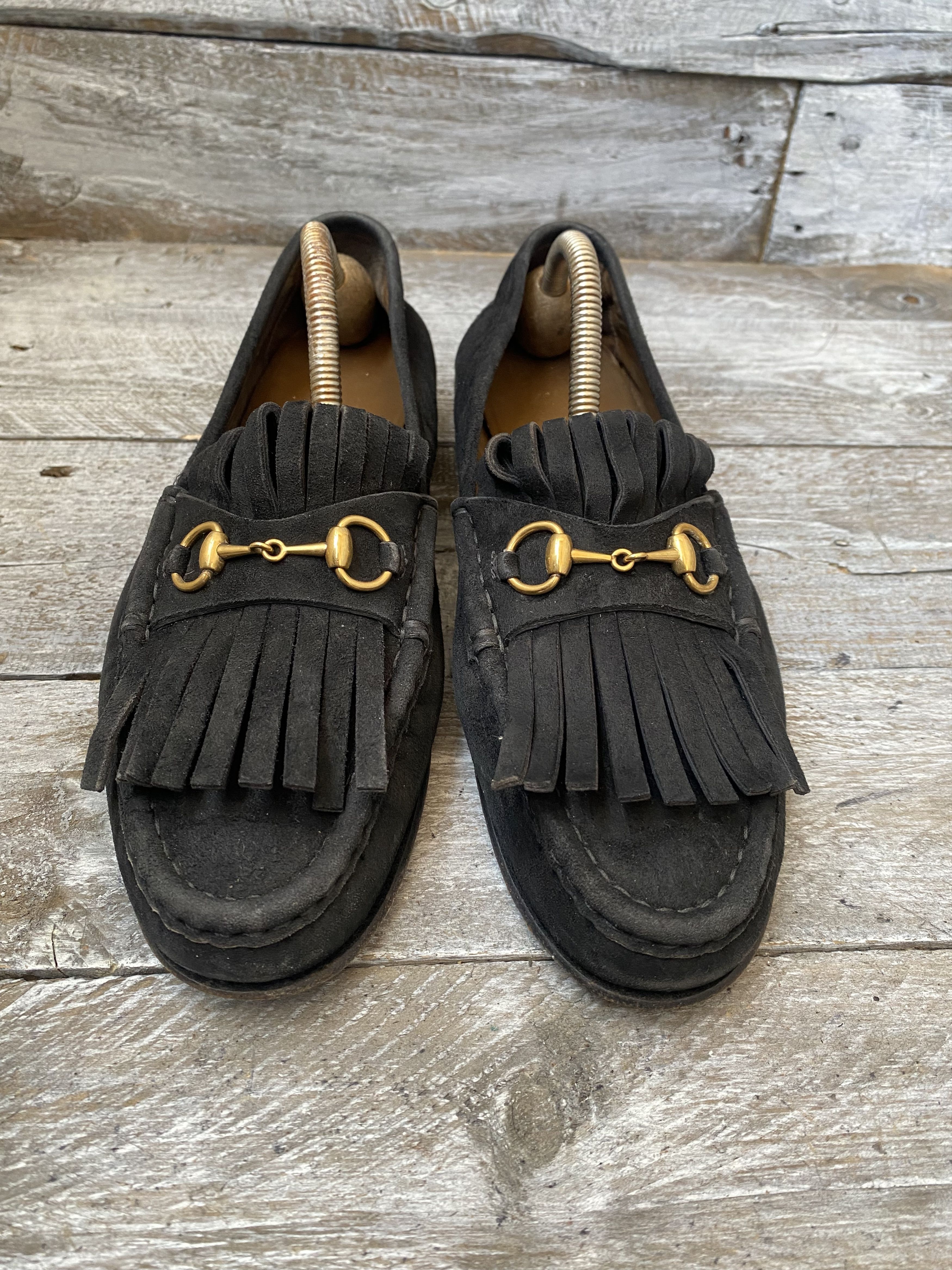 Designer × Gucci Gucci horsebit suede leather loafers sz 40 Size US 9.5 / IT 39.5 - 3 Thumbnail