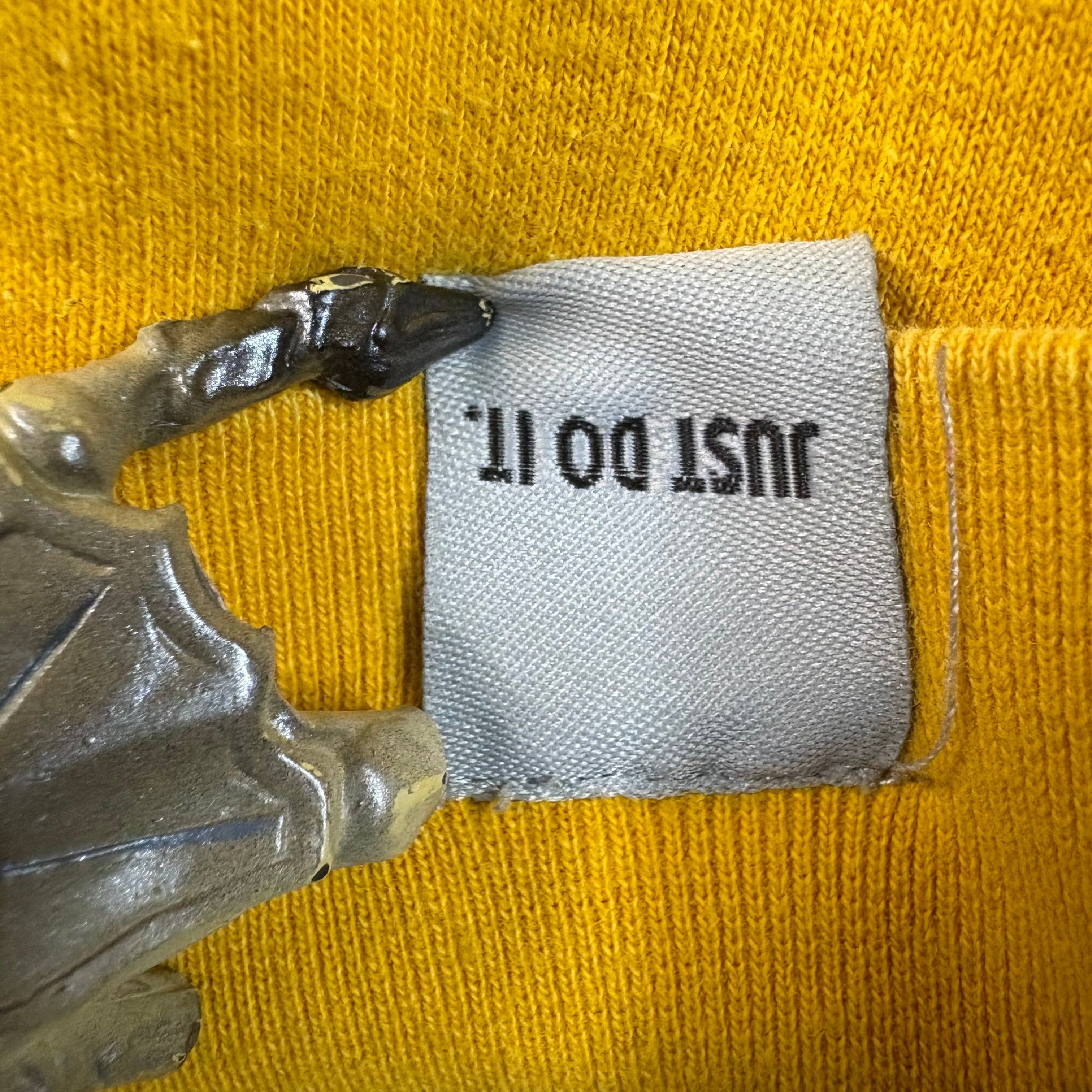 Nike Y2K Nike Yellow Spellout Logo Hoodie Size XL Size US XL / EU 56 / 4 - 8 Thumbnail