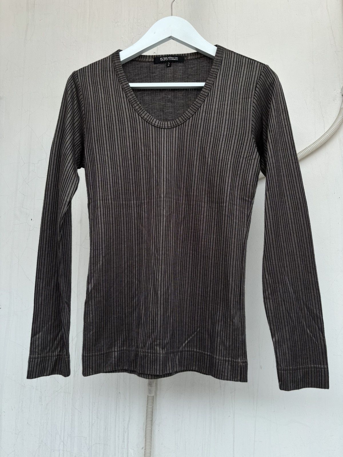 5351 POUR LES HOMMES × Japanese Brand Metallic Gold Striped T-Shirt Size US S / EU 44-46 / 1 - 1 Thumbnail