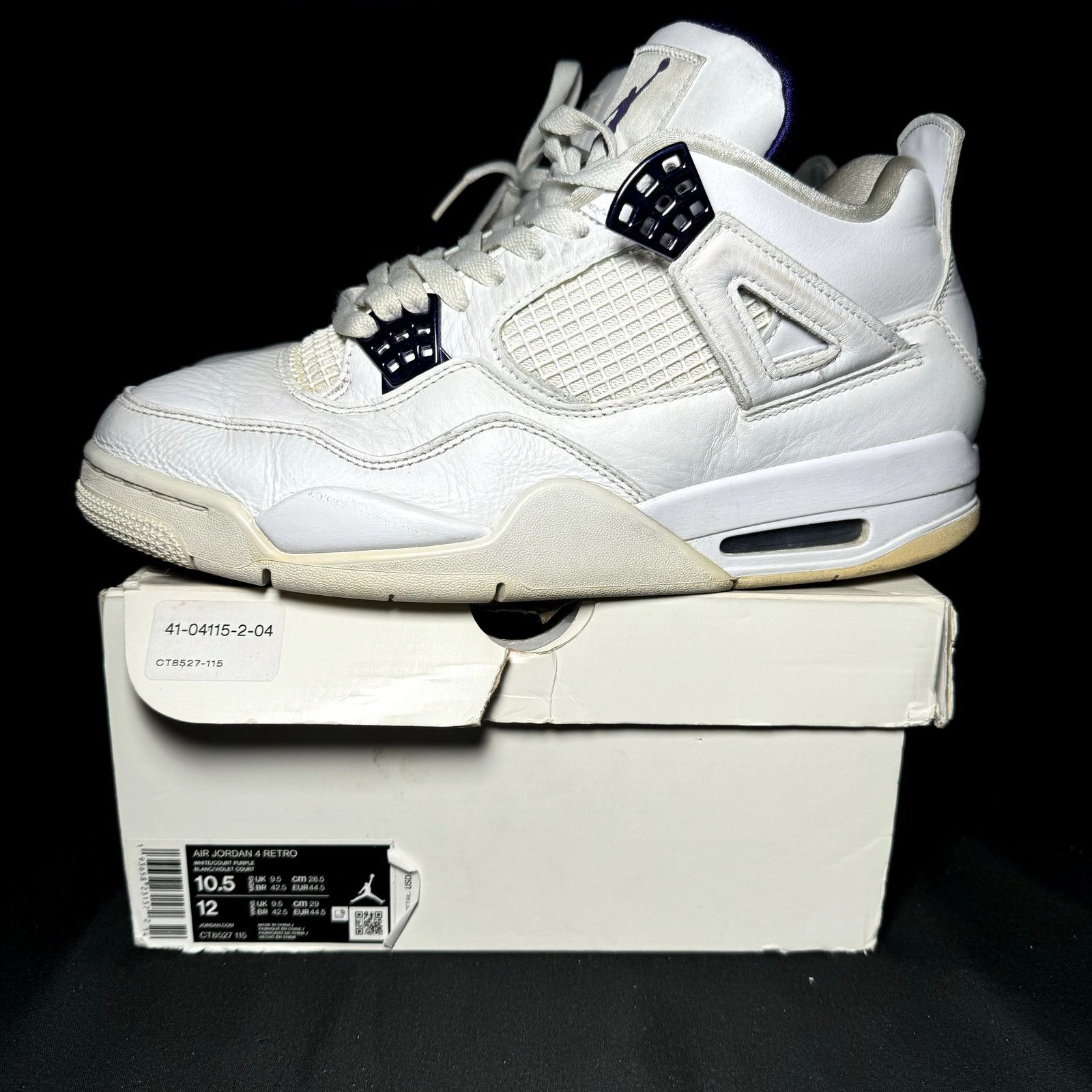 Jordan Brand × Nike Size 10.5 - Nike Air Jordan 4 Retro Purple Metallic Shoes Size US 10.5 / EU 43-44 - 8 Thumbnail