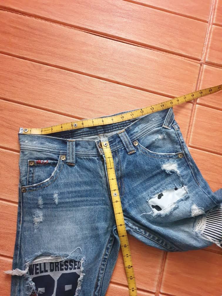 PPFM RCWB Rodeo Crown distressed patchwork denim pant Size US 30 / EU 46 - 8 Thumbnail