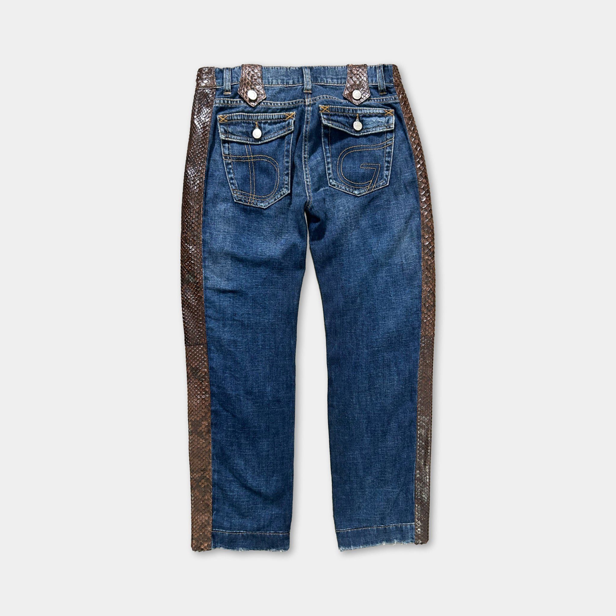 Dolce & Gabbana Dolce & Gabbana 2010's Genuine Python Denim Jeans Size US 30 / EU 46 - 6 Thumbnail