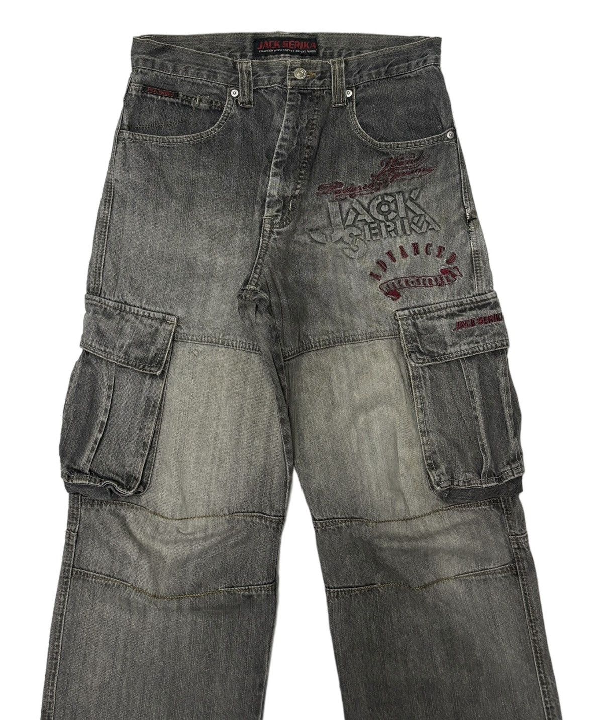 Hysteric Glamour BAGGY🔥JACK SERIKA MULTI POCKET BAGGY CARGO JEANS PANTS Size US 32 / EU 48 - 2 Thumbnail