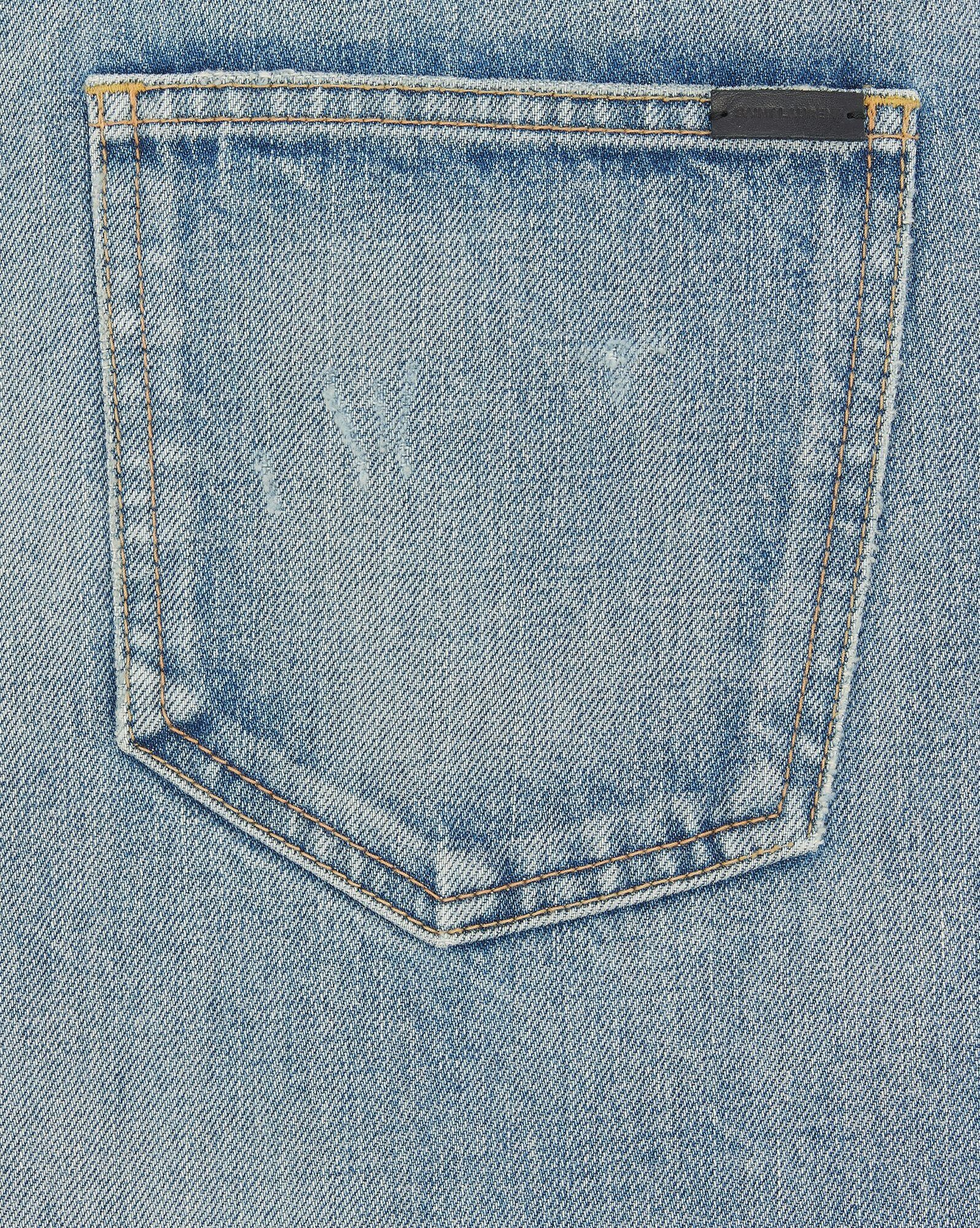 Saint Laurent Paris o1s1wg110325 775736 Long Baggy Jeans in Denim Blue Size US 31 - 3 Thumbnail
