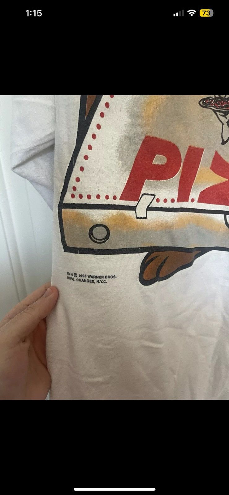 Changes × Vintage Vintage 1996 Warner Taz Pizza Double Sided Single Stitch Size US XXL / EU 58 / 5 - 3 Thumbnail