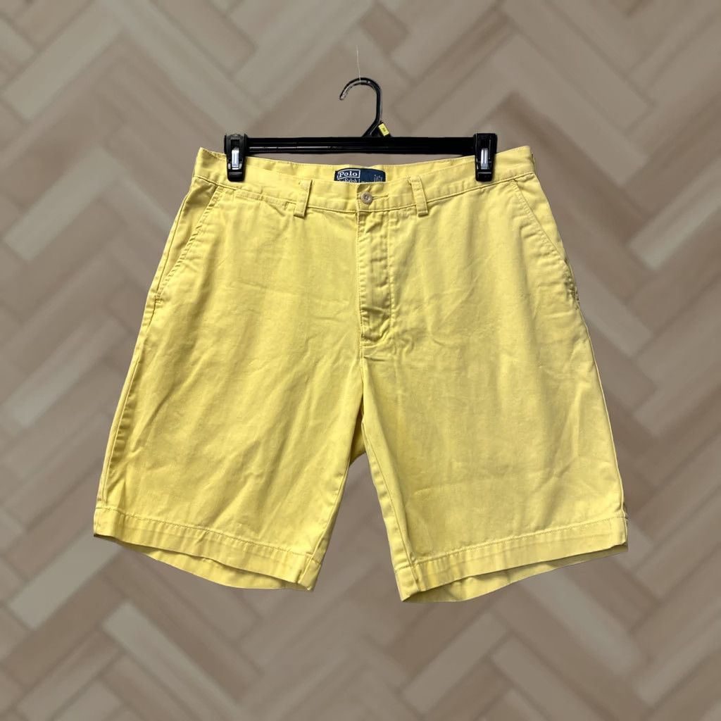 Polo Ralph Lauren Polo Ralph Lauren Shorts Bermuda 34 Yellow 100% Cotton Button Mens Beach Spring Chino Regular 34 Size 24" / US 00 / IT 34 - 1 Thumbnail
