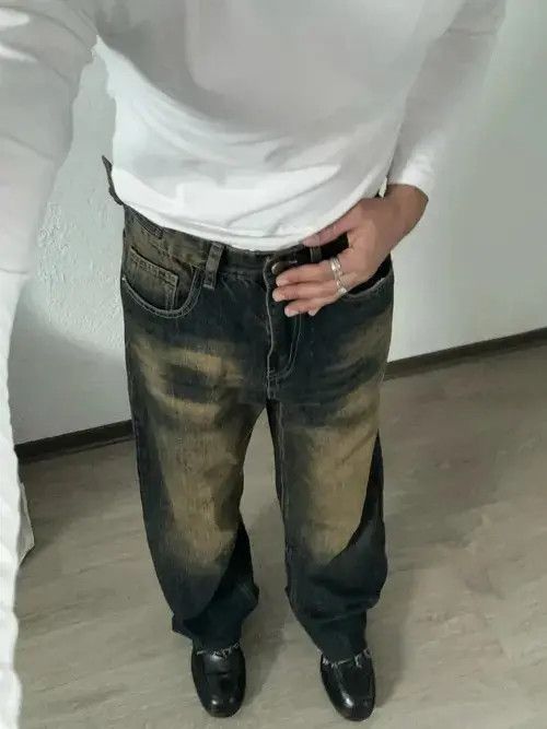 Japanese Brand Gradient Color Straight Denim Pants75 Size US 33 - 4 Thumbnail