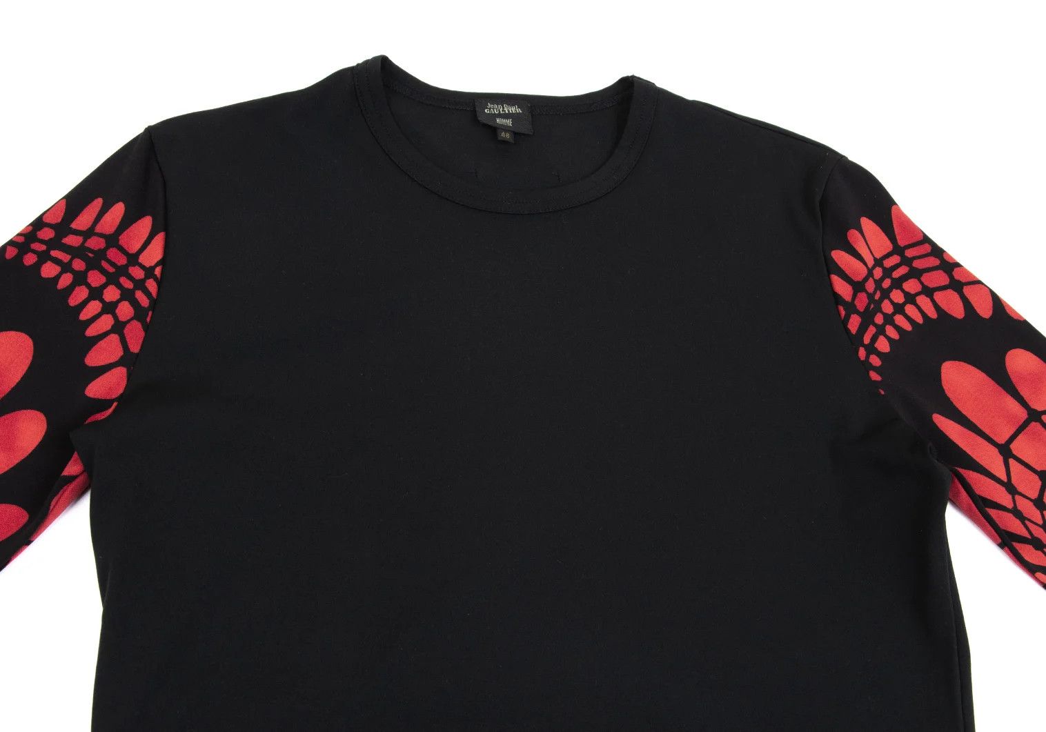 Jean Paul Gaultier Spider Web Logo Print Long Sleeve Shirt in Black Red Size US M / EU 48-50 / 2 - 2 Thumbnail