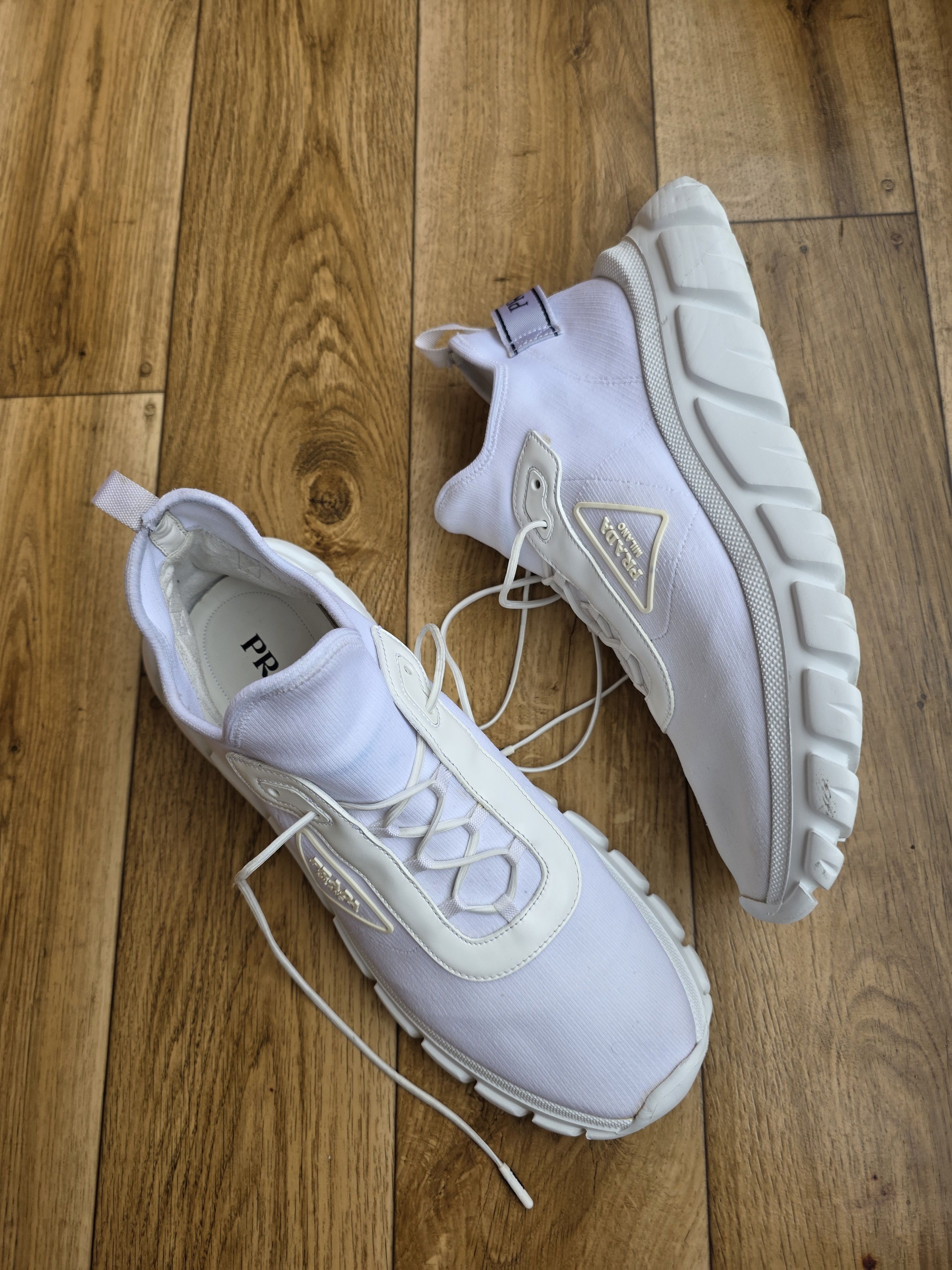 Prada Prada Low Top White Men Sneakers Size US 12 / EU 45 - 1 Thumbnail