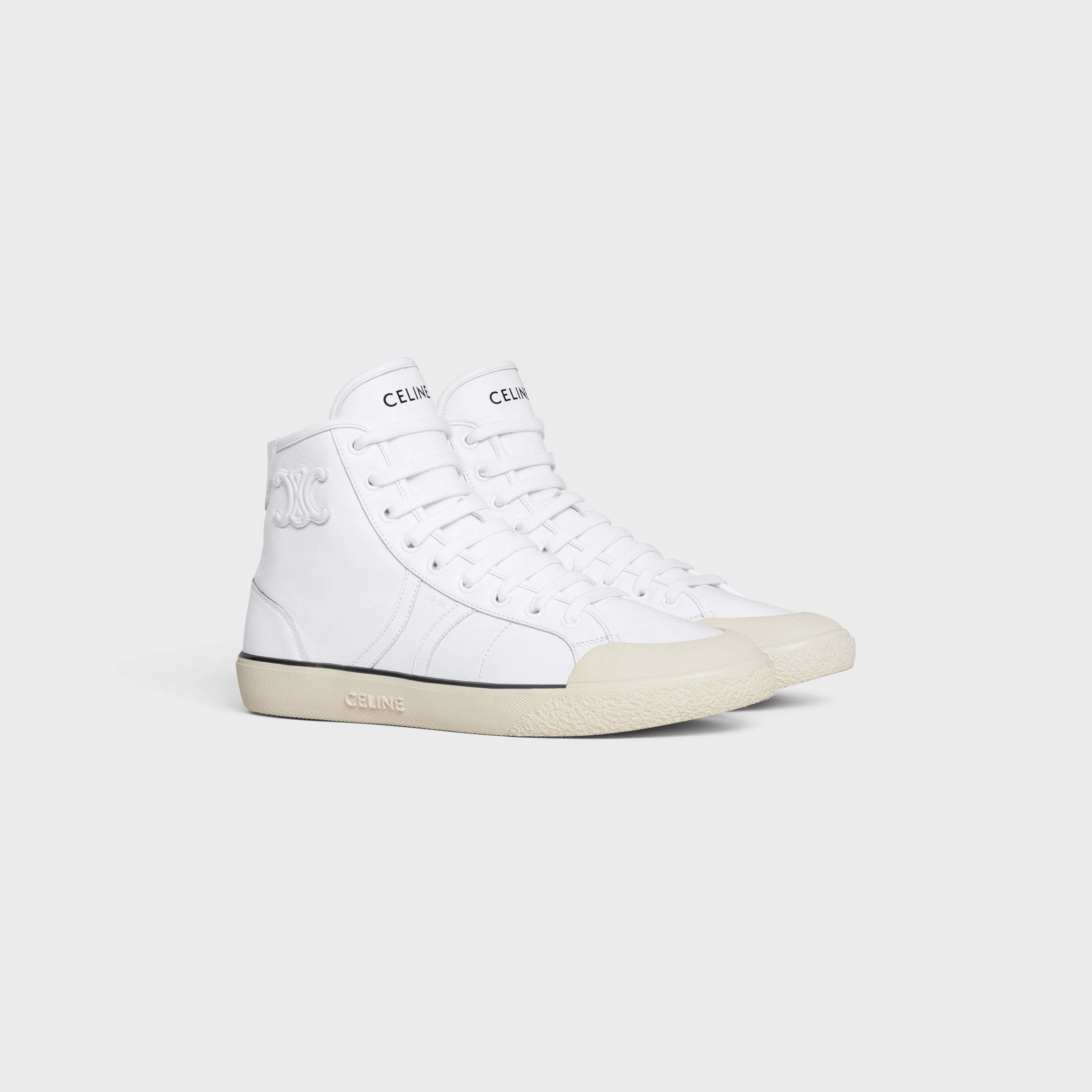 Celine o1mle0426 AS-02 Mid Low Lace-Up Sneakers in Optic White Size US 9 / EU 42 - 2 Thumbnail