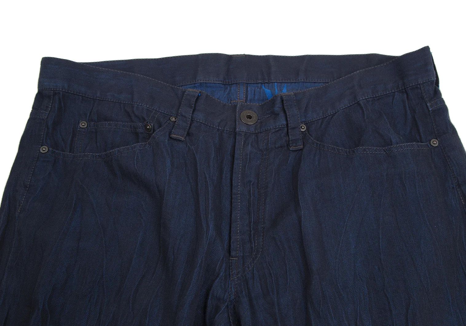 Issey Miyake A-POC INSIDE Flower Jacquard Pleated Pants Dark Blue 35 Size US 35 - 5 Thumbnail