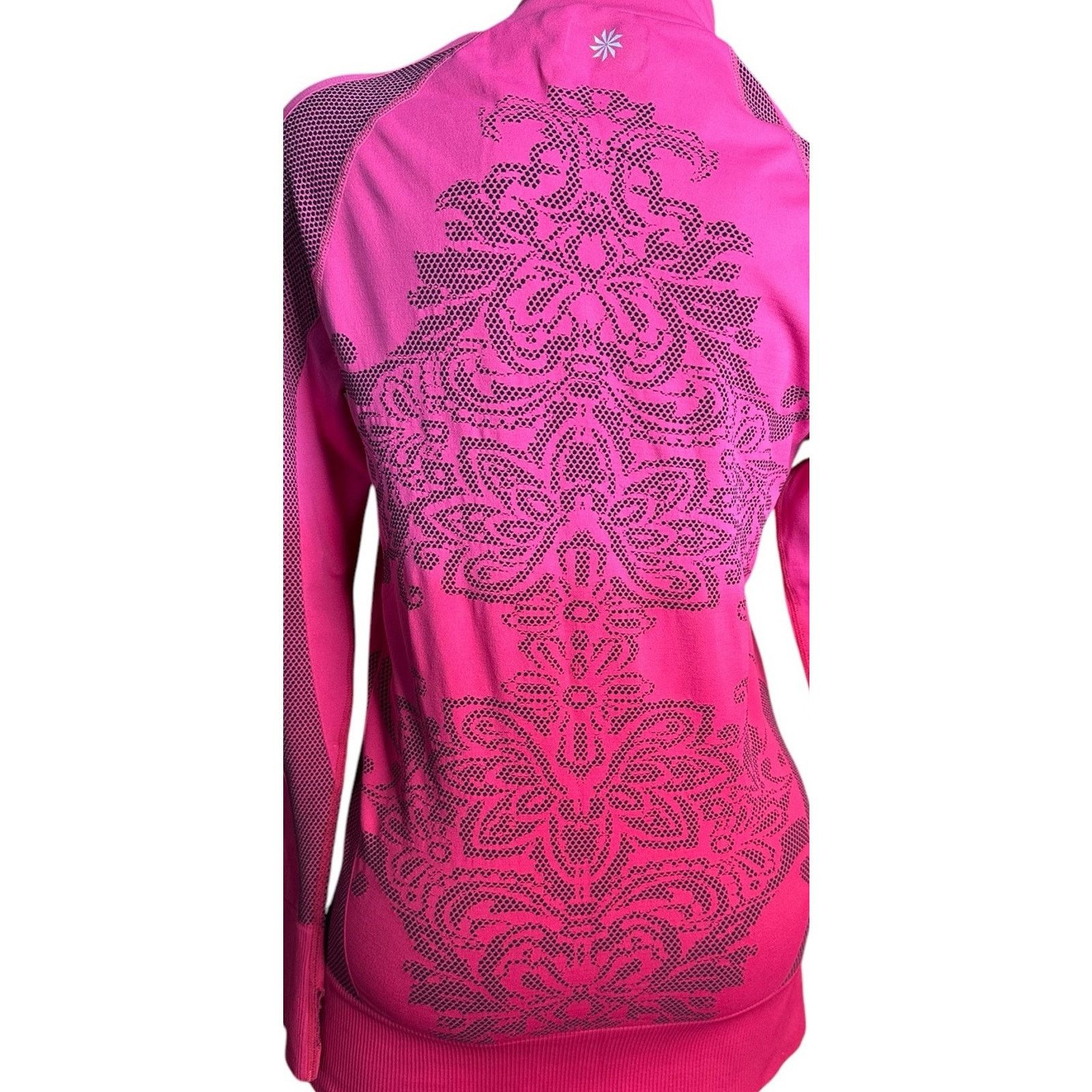Athleta Athleta Pink Ombre Twist 1/4 Zip Thumbhole Activewear Top XL Size XL / US 12-14 / IT 48-50 - 6 Thumbnail