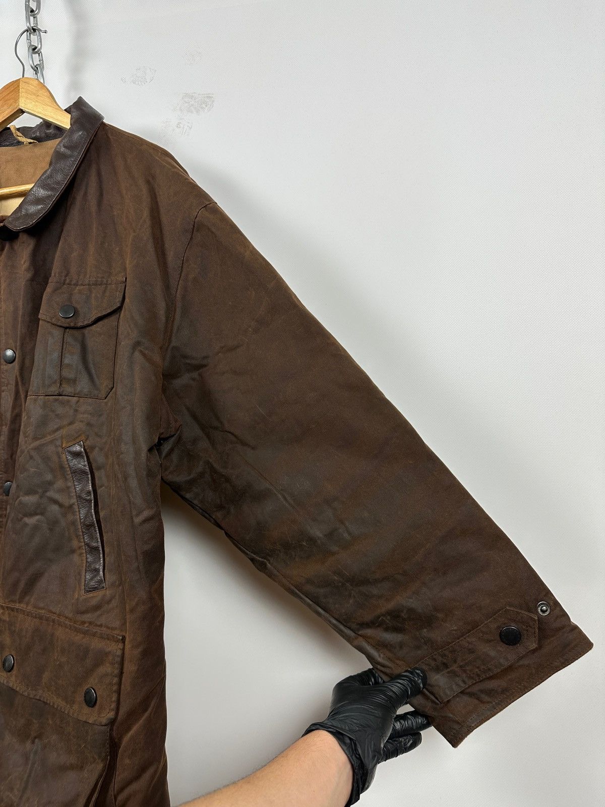 Barbour Vintage Barbour Bushman Brown Waxed Heavy Coat Jacket Size US XL / EU 56 / 4 - 10 Thumbnail