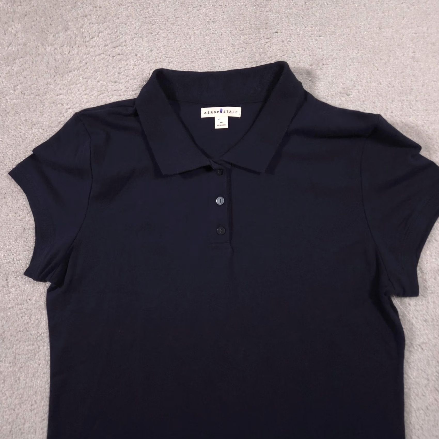 Vintage Aéropostale Polo Shirt XXL Blue Collar Short Sleeve Polo Shirt Juniors Womens XXL Blue Size XXL / US 16-18 / IT 52-54 - 3 Thumbnail