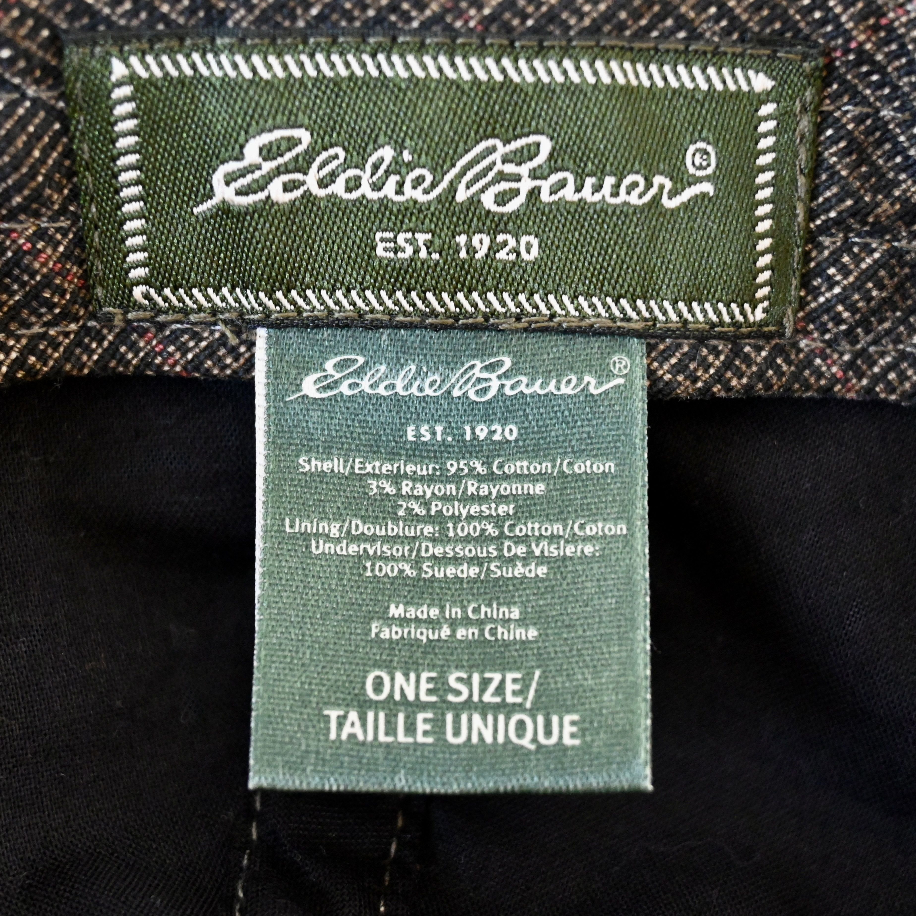 Eddie Bauer Vintage 2000s Eddie Bauer glen check 6 panel hat Size ONE SIZE - 9 Thumbnail