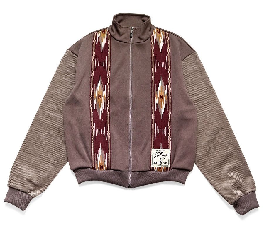 Kapital KAPITAL smooth jersey KOCHI & ZEPHYR track jacket lt.brown Size US XL / EU 56 / 4 - 1 Thumbnail