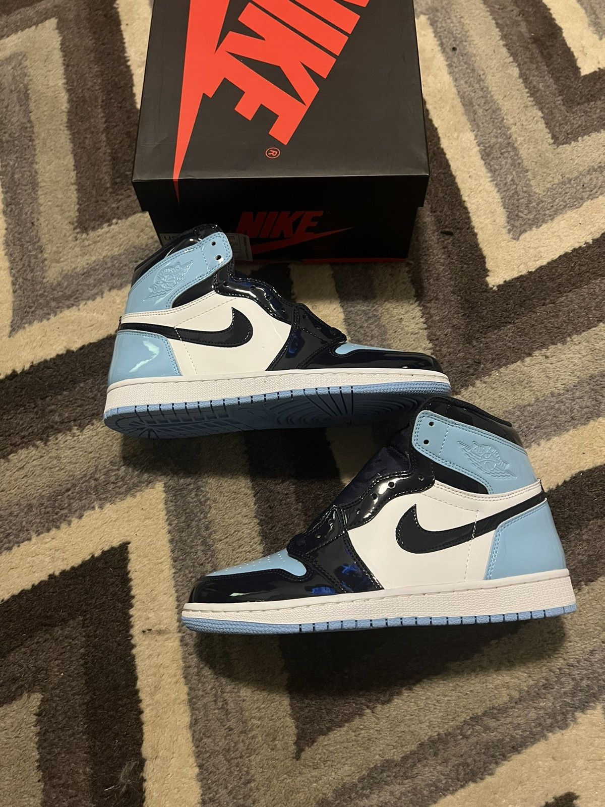 Unc Patent Leather Retro Jordan Blue Chill Nike Air Jordan UNC