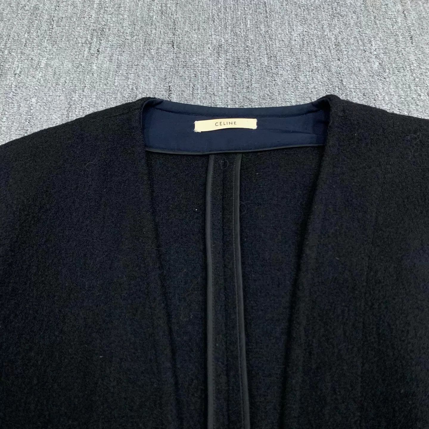 Celine Celine Black Wool Long Overcoat 36 95 New Size XS / US 0-2 / IT 36-38 - 7 Thumbnail