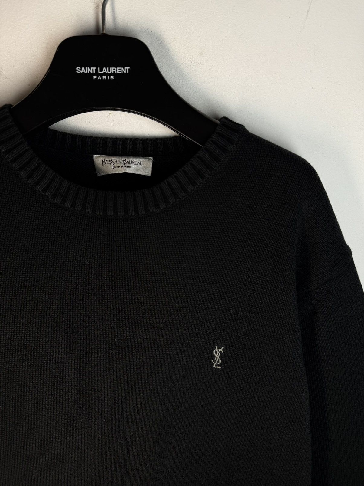 Yves Saint Laurent Black YSL Sweater Knit Size US S / EU 44-46 / 1 - 15 Thumbnail
