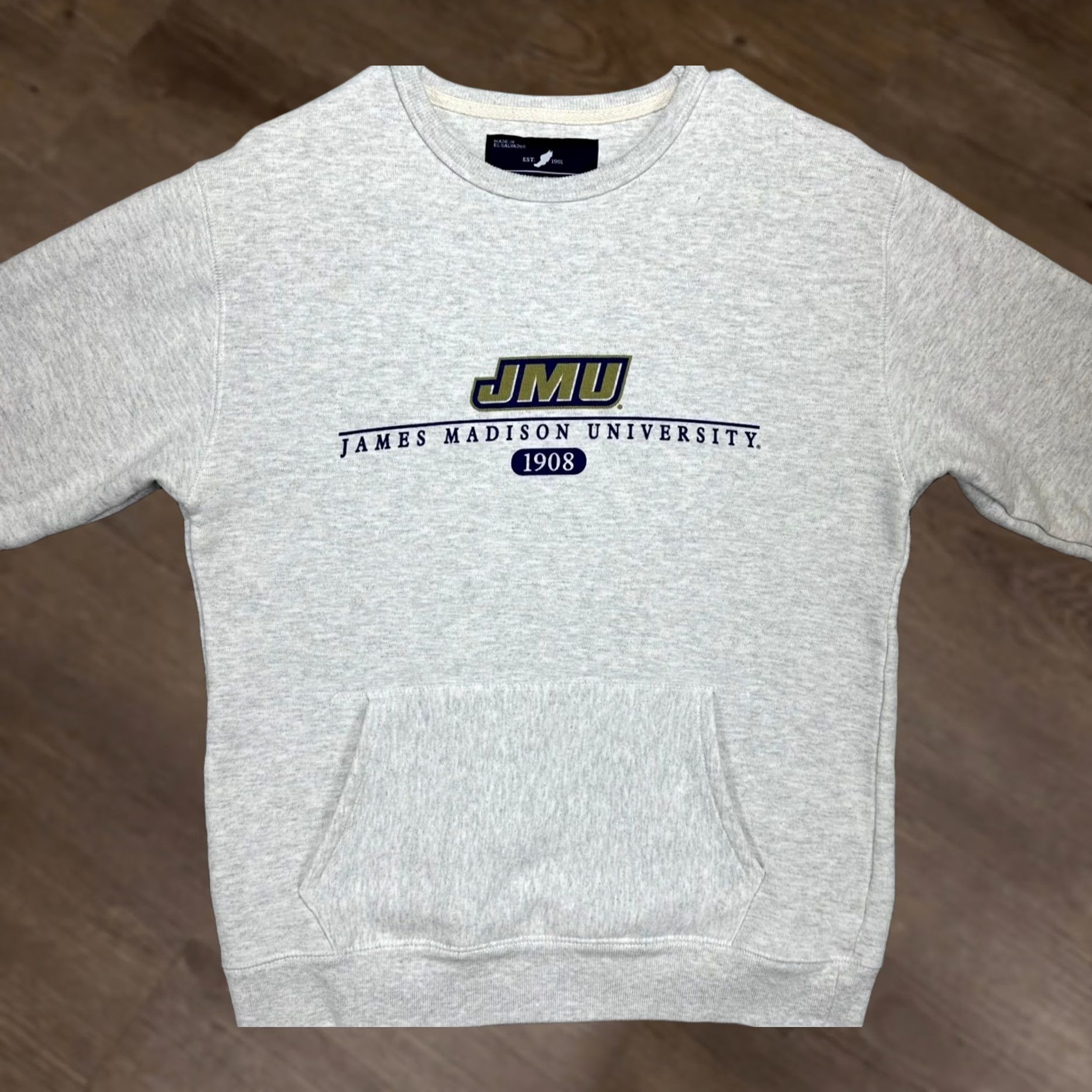 Madison VINTAGE James Madison University Sweatshirt Womens Small Grey Crew Neck League Shirt Size S / US 4 / IT 40 - 1 Thumbnail