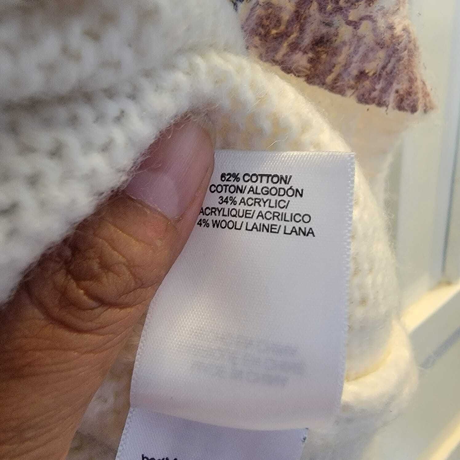 Lucky Brand ❤️LUCKY BRAND XL Women's Rose Floral Pullover Sweater Scoop Size XL / US 12-14 / IT 48-50 - 7 Thumbnail