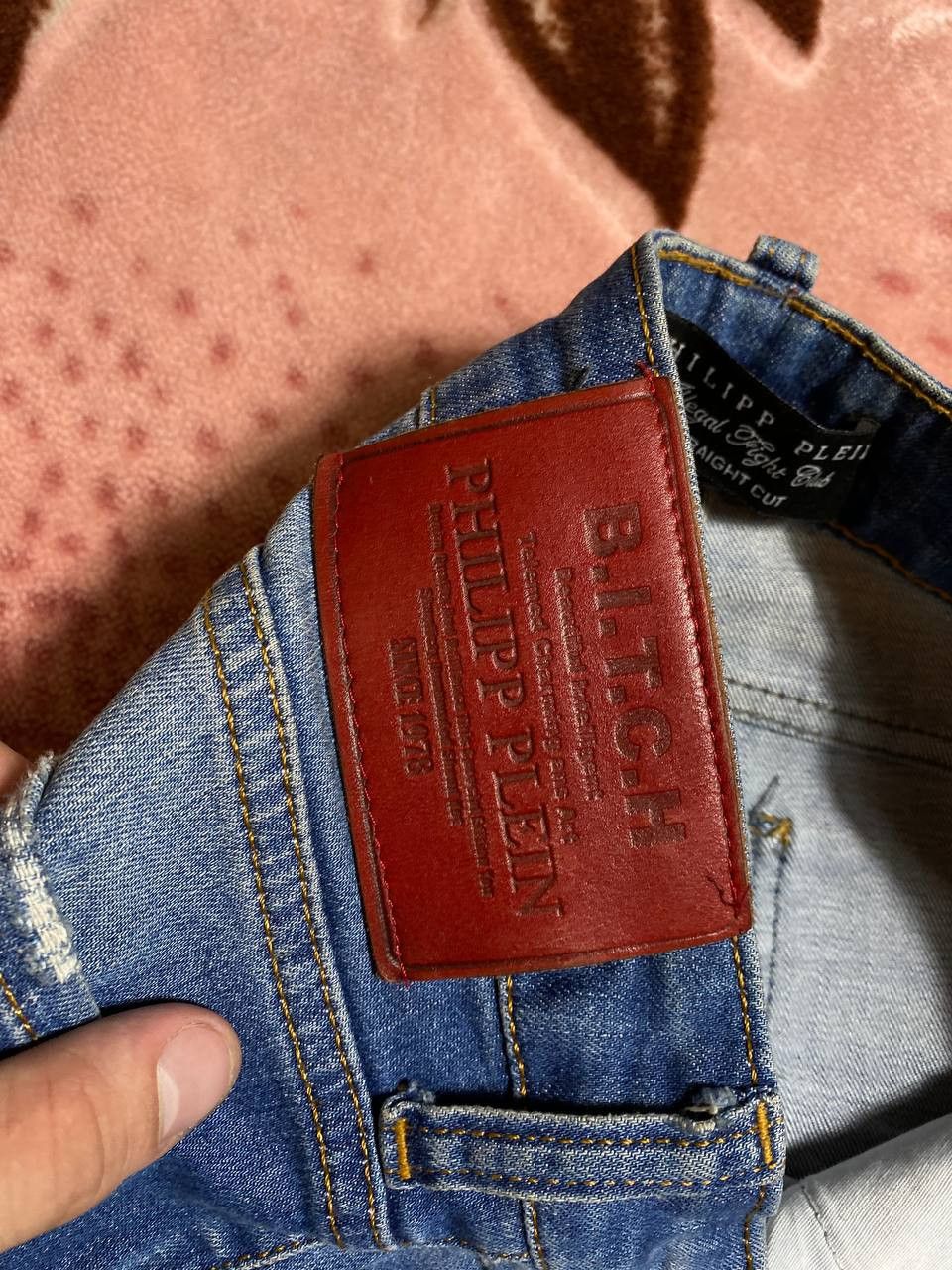 Philipp Plein Philipp Plein Design FW14 Distressed Denim Army Blue Jeans Size US 26 / EU 42 - 4 Thumbnail